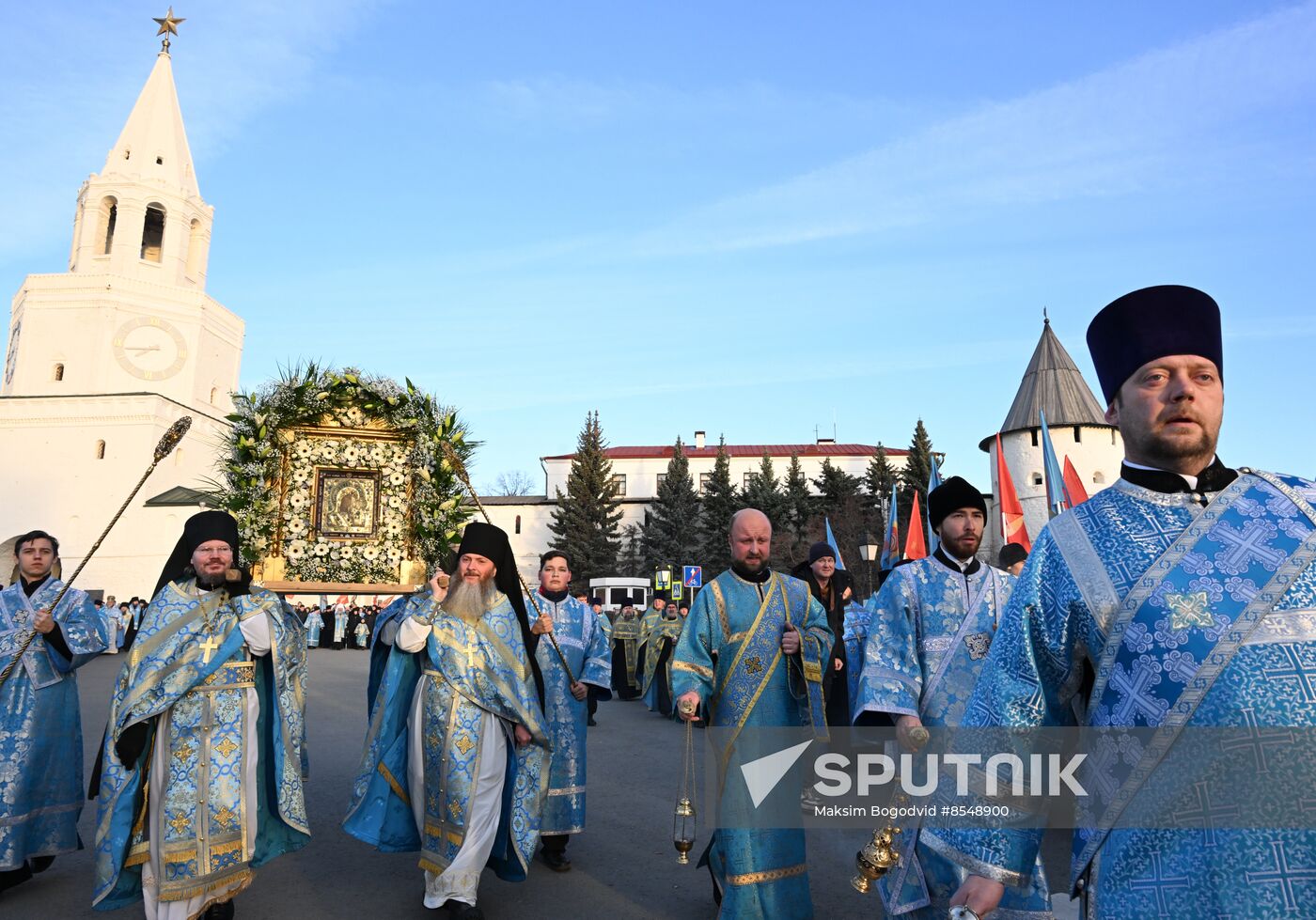 Russia Religion Our Lady of Kazan Icon Feast