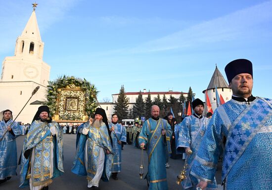 Russia Religion Our Lady of Kazan Icon Feast