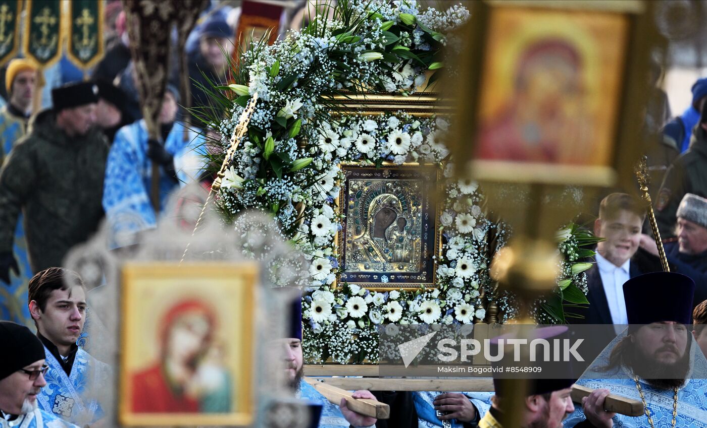 Russia Religion Our Lady of Kazan Icon Feast