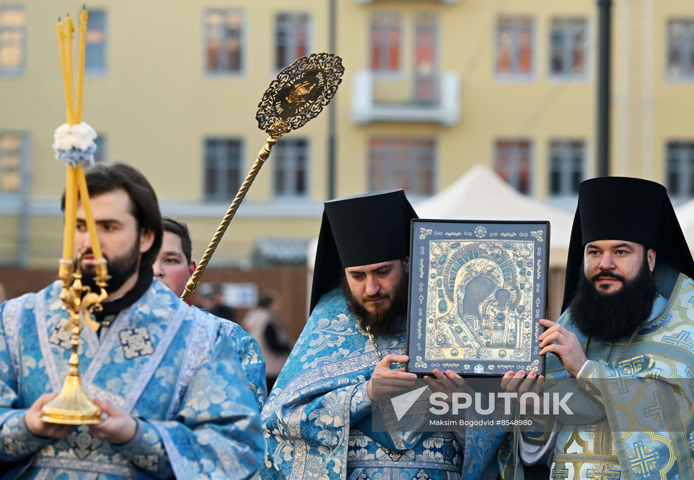 Russia Religion Our Lady of Kazan Icon Feast