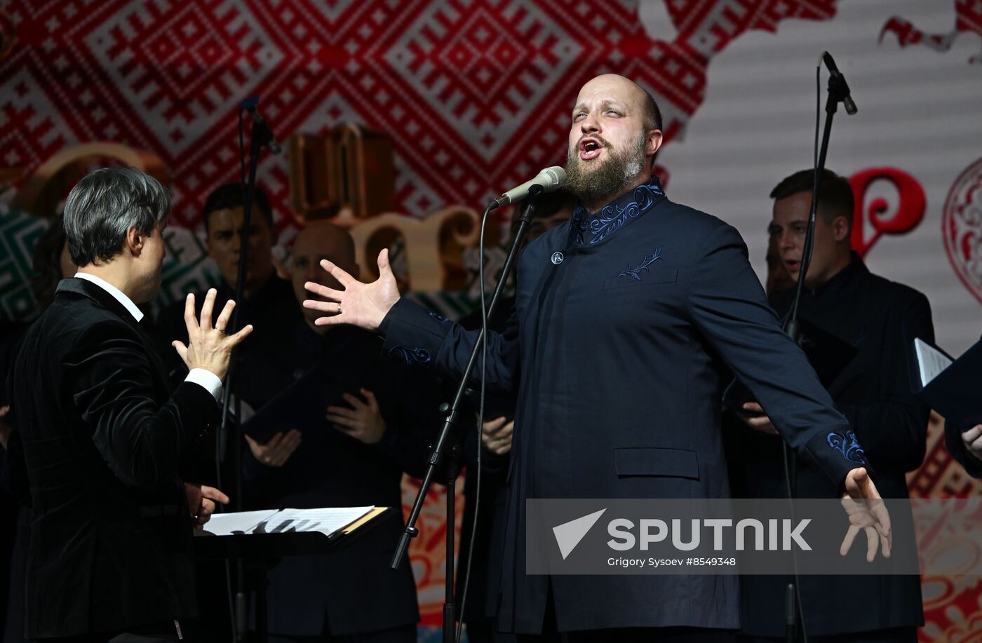International RUSSIA EXPO forum and exhibition. Performance by Sretensky Monastery Choir