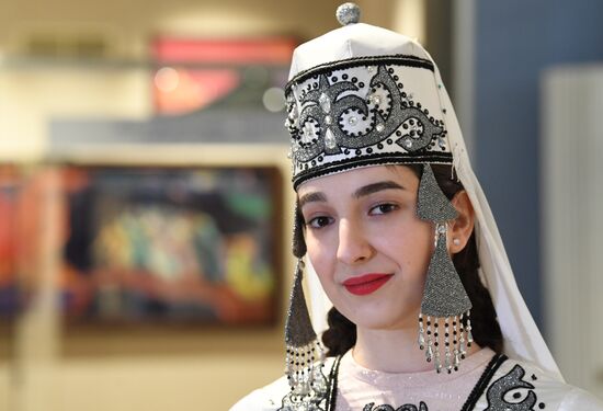 The International RUSSIA EXPO Forum and Exhibition. A representative of the Karachay-Cherkess Republic wearing ethnic clothes at the Russia: Closer to the East exhibition in Pavilion No.13, Museum of the East. Location: Russia, Moscow. Author: Sergey Pyatakov/Sputnik. RUSSIA EXPO