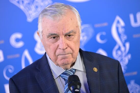 International RUSSIA EXPO forum and exhibition. Media scrums