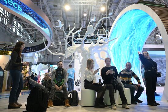 The International RUSSIA EXPO forum and exhibition. Pavilion 75. The Irkutsk Region stand. Location: Russia, Moscow. RUSSIA EXPO