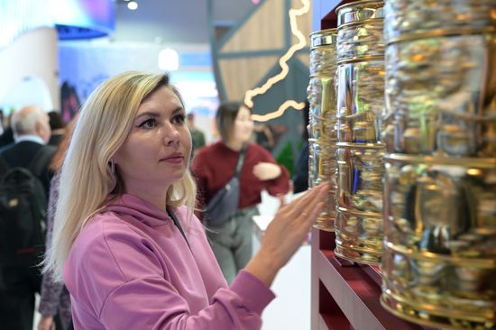 The International RUSSIA EXPO forum and exhibition. Pavilion 75. Location: Russia, Moscow. RUSSIA EXPO