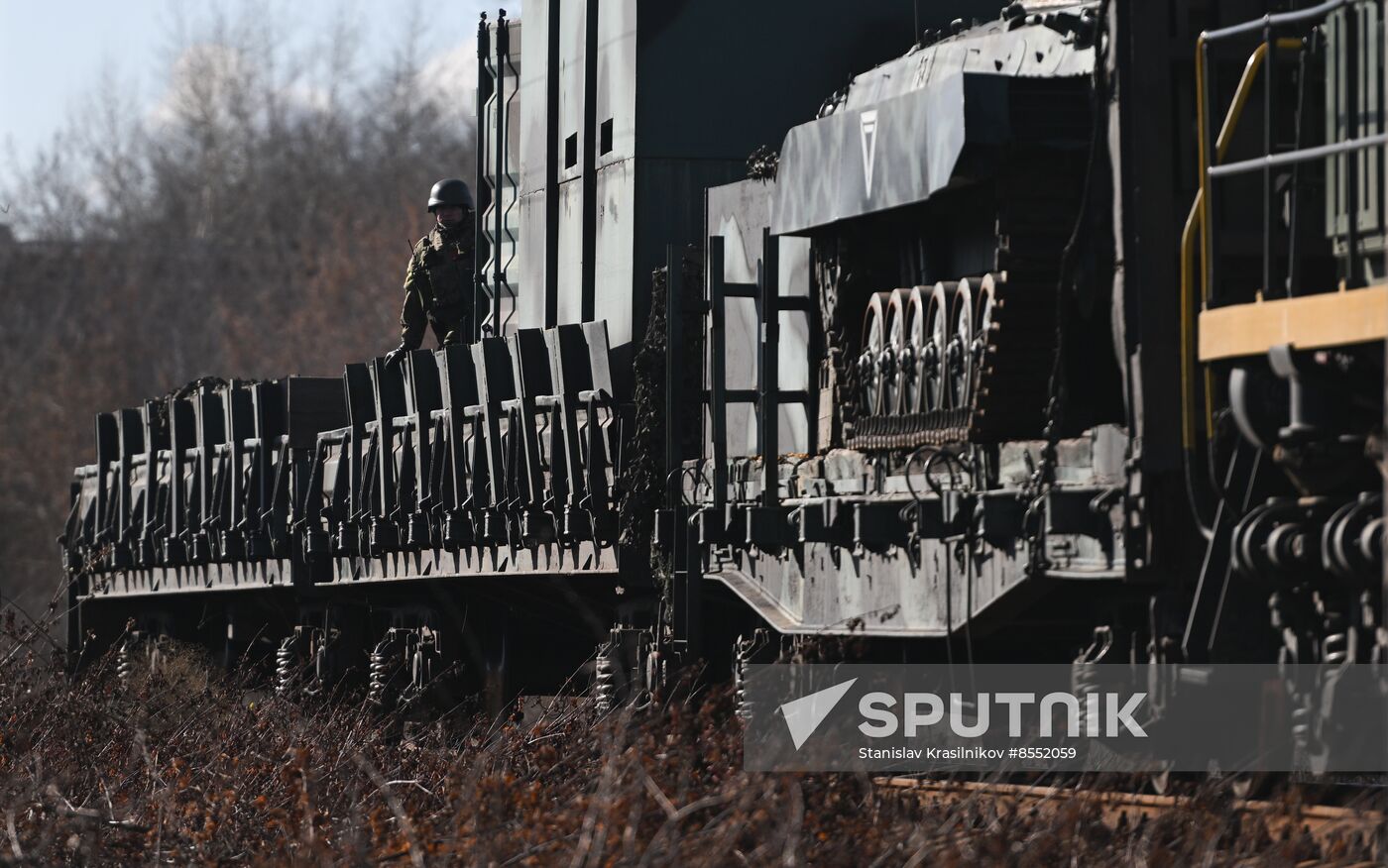 Russia Ukraine Military Operation Armored Train