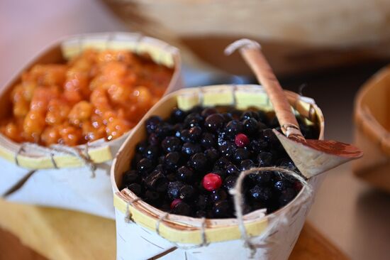International RUSSIA EXPO forum and exhibition. Kamchatka Territory's Day. Local food presentation