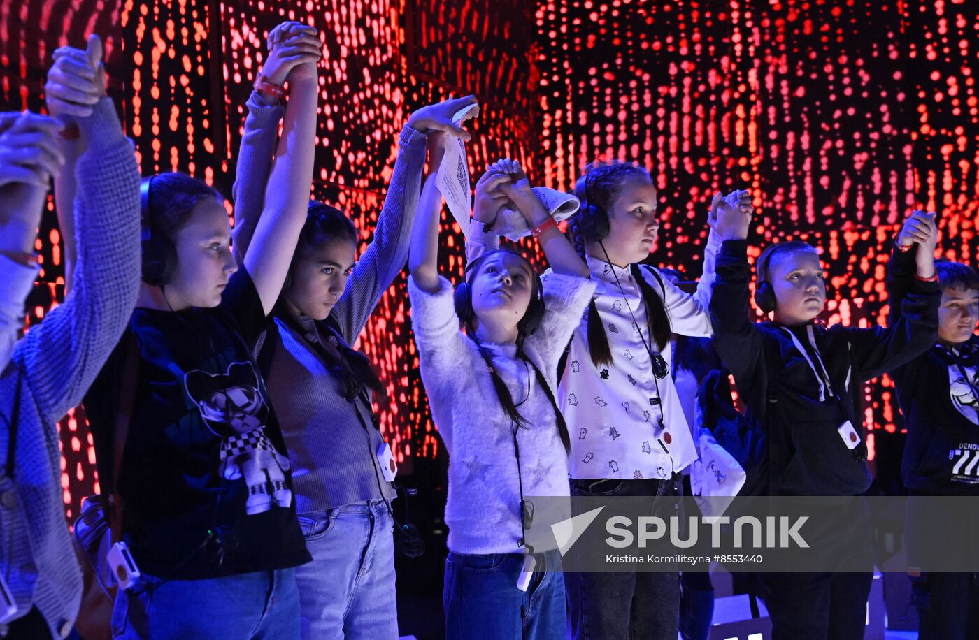 International RUSSIA EXPO forum and exhibition. Children's groups from various regions