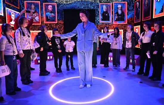 International RUSSIA EXPO forum and exhibition. Children's groups from various regions