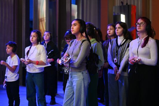 International RUSSIA EXPO forum and exhibition. Children's groups from various regions