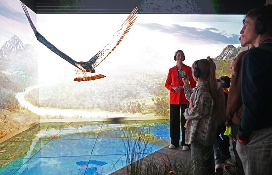 International RUSSIA EXPO forum and exhibition. Children's groups from various regions