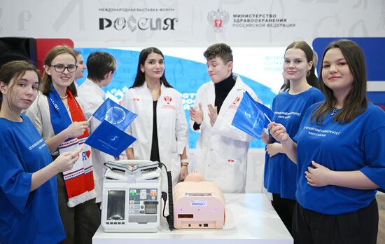 International RUSSIA EXPO forum and exhibition. Exhibition by Ministry of Healthcare, Promoting Health