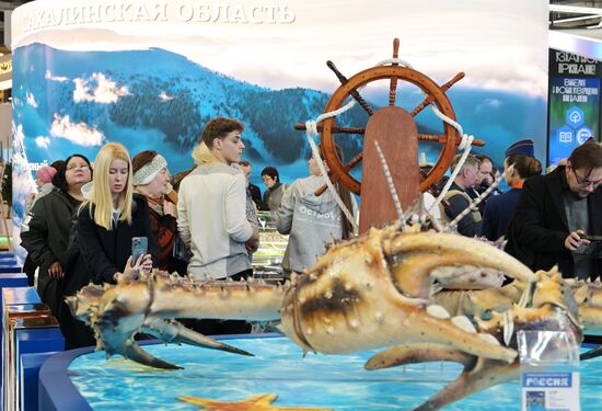 The International RUSSIA EXPO forum and exhibition. The stand of the Sakhalin Region. Pavilion 75. Location: Russia, Moscow. Author: Evgeny Biyatov/Sputnik. International RUSSIA EXPO forum and exhibition