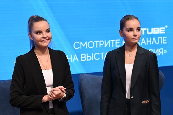 RUSSIA EXPO. Meeting with rhythmic gymnastics stars Dina and Arina Averina