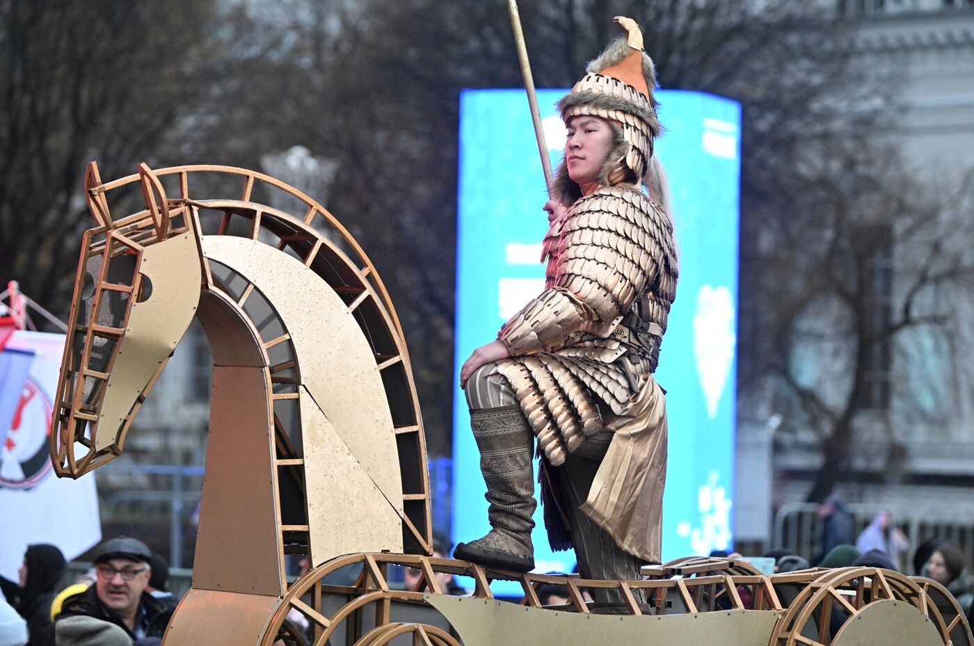 RUSSIA EXPO. Red Star band and Yury Kononov perform Russian Tank Alyosha song