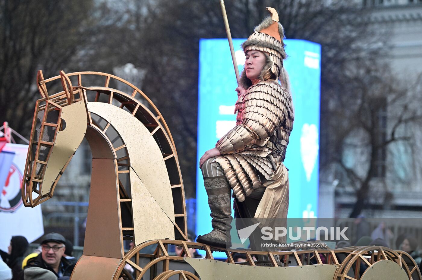 RUSSIA EXPO. Red Star band and Yury Kononov perform Russian Tank Alyosha song