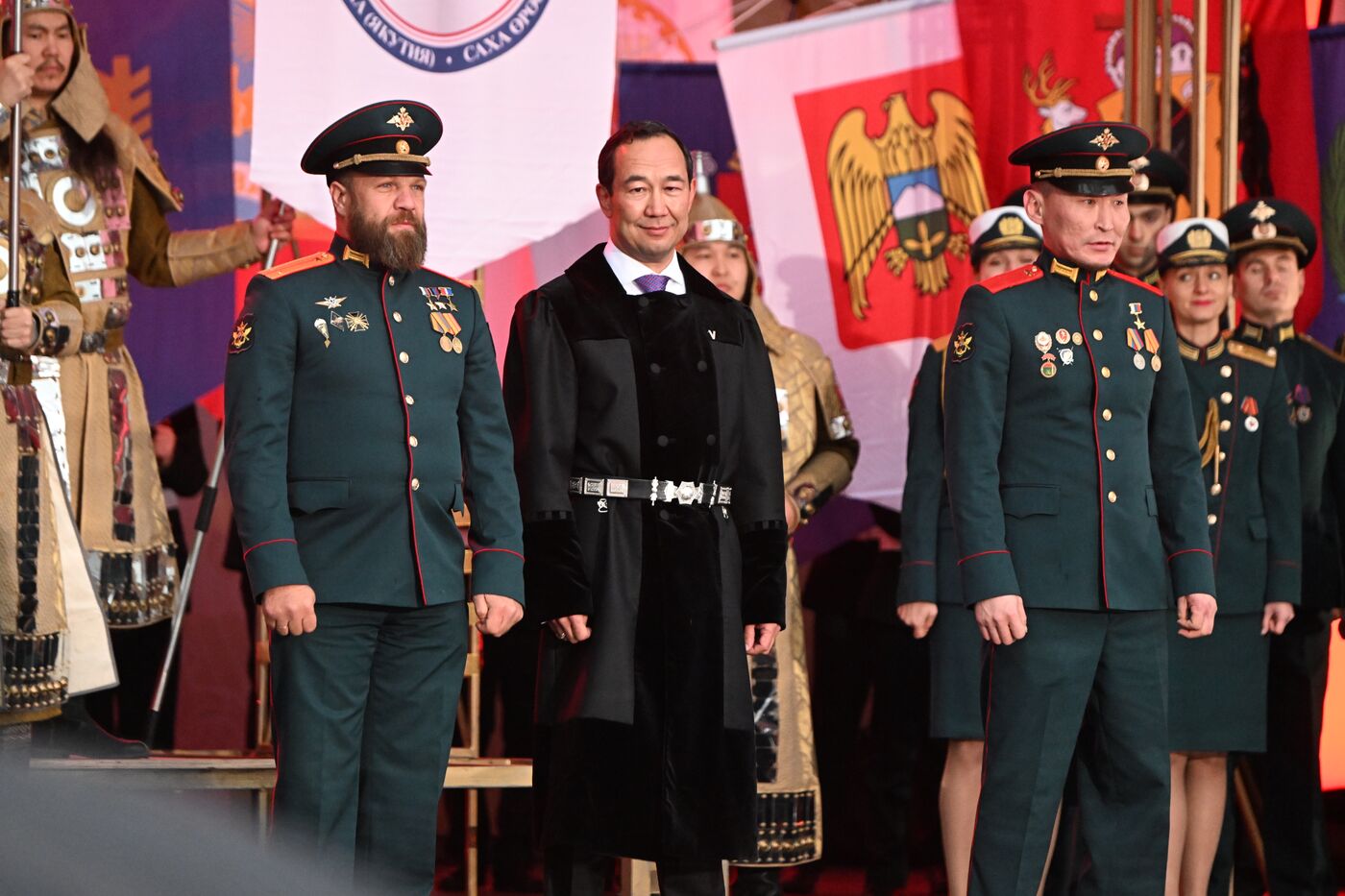 RUSSIA EXPO. Red Star band and Yury Kononov perform Russian Tank Alyosha song