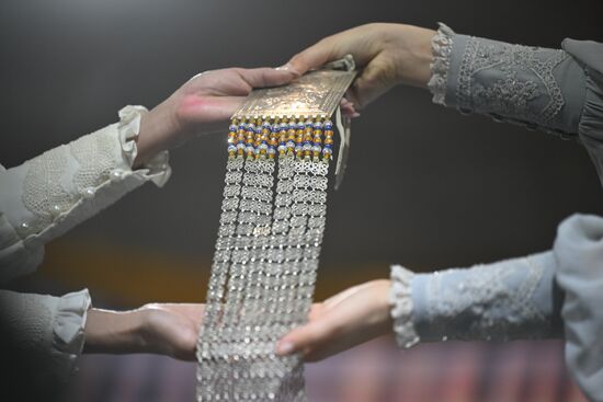 RUSSIA EXPO. Wedding ceremony with Yakut traditional rituals