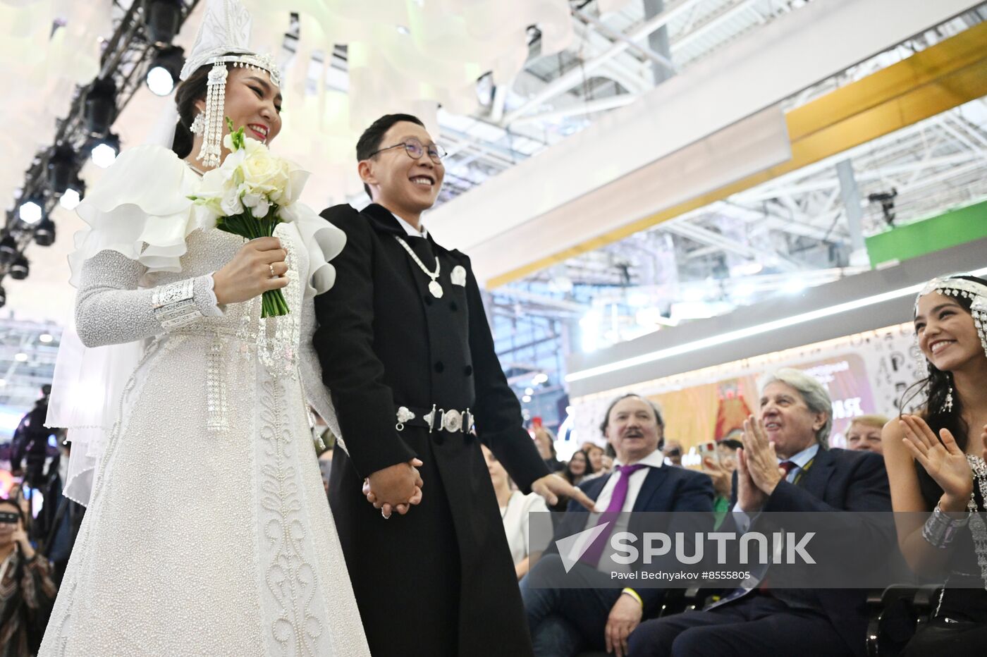 RUSSIA EXPO. Wedding ceremony with Yakut traditional rituals