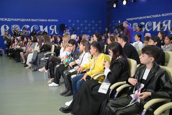 RUSSIA EXPO. Press conference of Our Generation 2023 international contest
