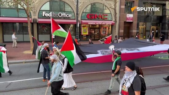 Demonstration in support of Palestine, against APEC summit in San Francisco