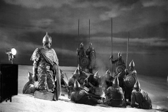 Set of film Alexander Nevsky, directed by Sergei Eisenstein