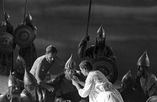 Set of film Alexander Nevsky, directed by Sergei Eisenstein