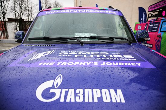 RUSSIA EXPO. 100 Days Before Games of Future ceremony and Games of Future: Trophy's Journey motor rally kickoff