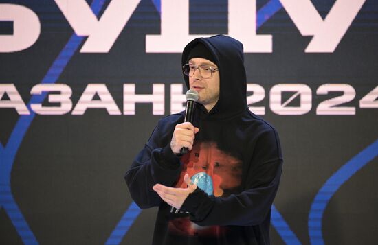 RUSSIA EXPO. 100 Days Before Games of Future ceremony and Games of Future: Trophy's Journey motor rally kickoff