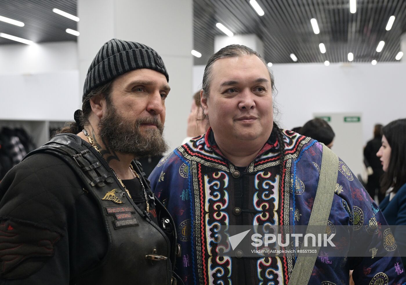 Night Wolves bikers' club president Alexander 'Surgeon' Zaldastanov visits RUSSIA EXPO