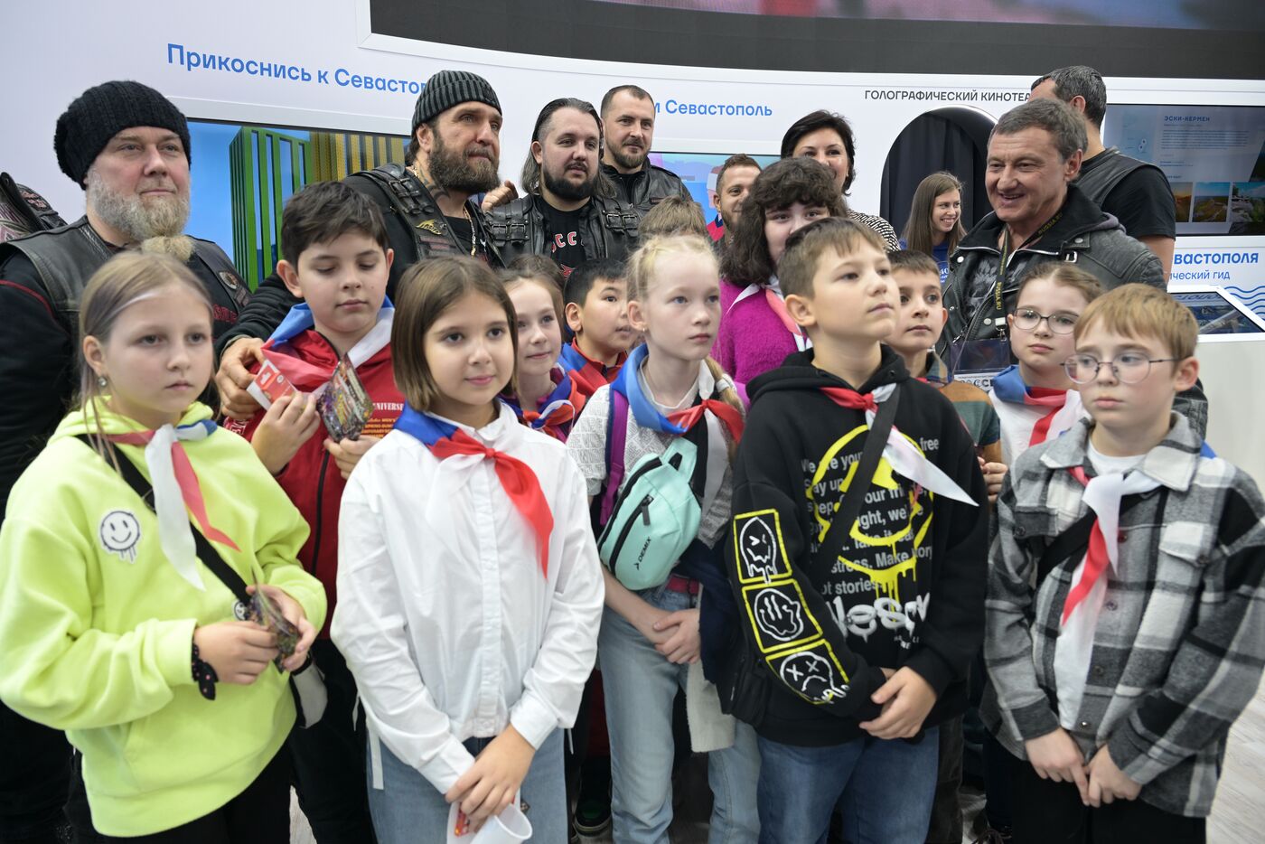 Night Wolves bikers' club president Alexander 'Surgeon' Zaldastanov visits RUSSIA EXPO