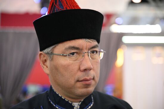 RUSSIA EXPO. Republic of Buryatia Day. Head of the Republic of Buryatia Alexei Tsydenov. Location: Russia, Moscow. Author: Ramil Sitdikov/Sputnik. RUSSIA EXPO. Republic of Buryatia Day
