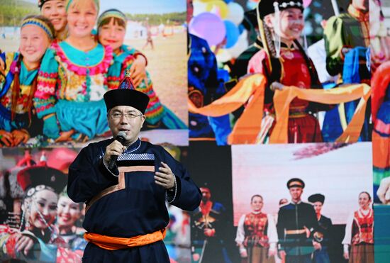 RUSSIA EXPO. Republic of Buryatia Day. Head of the Republic of Buryatia Alexei Tsydenov. Location: Russia, Moscow. Author: Ramil Sitdikov/Sputnik. RUSSIA EXPO. Republic of Buryatia Day