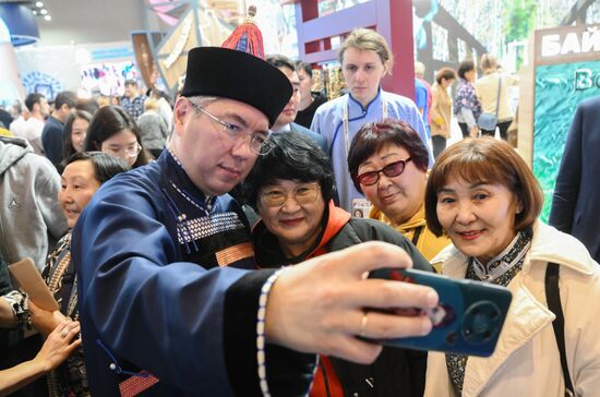 RUSSIA EXPO. Republic of Buryatia Day. Head of the Republic of Buryatia Alexei Tsydenov. Location: Russia, Moscow. Author: Ilya Pitalev/Sputnik. RUSSIA EXPO. Republic of Buryatia Day