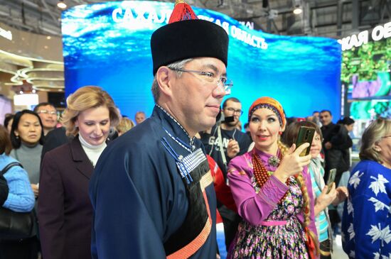 RUSSIA EXPO. Republic of Buryatia Day. Head of the Republic of Buryatia Alexei Tsydenov. Location: Russia, Moscow. Author: Ilya Pitalev/Sputnik. RUSSIA EXPO. Republic of Buryatia Day