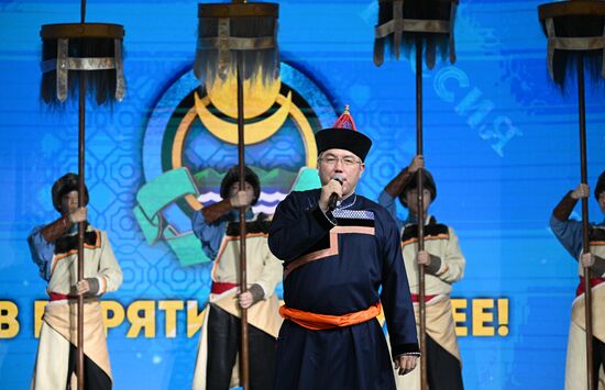 RUSSIA EXPO. Republic of Buryatia Day. Head of the Republic of Buryatia Alexei Tsydenov. Location: Russia, Moscow. Author: Ramil Sitdikov/Sputnik. RUSSIA EXPO. Republic of Buryatia Day