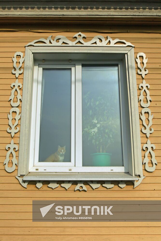 Private house's window in Totma