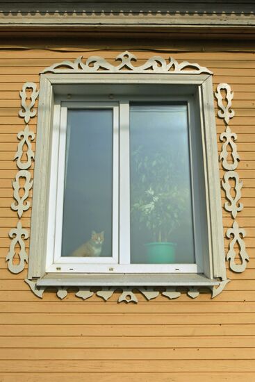 Private house's window in Totma