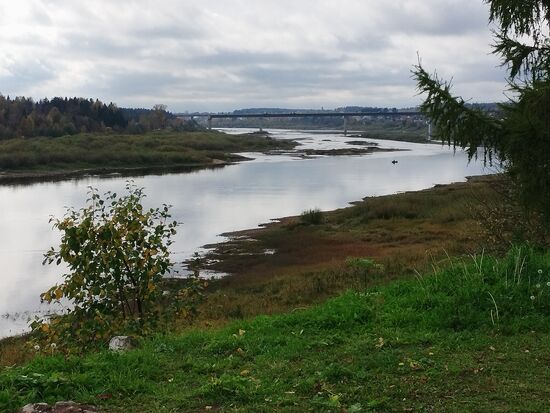 Sukhona river in Totma