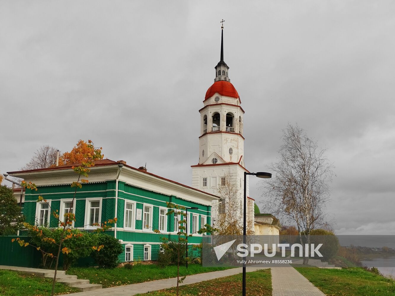Bell tower of Assumption Church in Totma