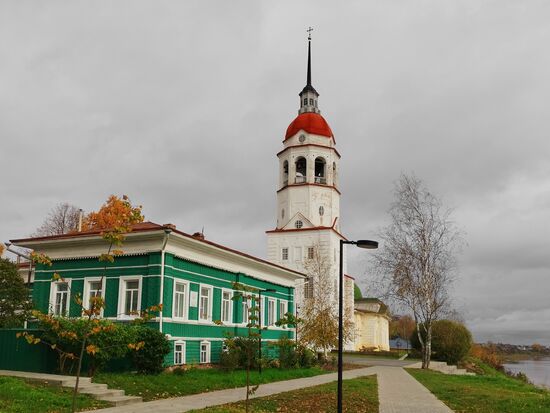 Bell tower of Assumption Church in Totma