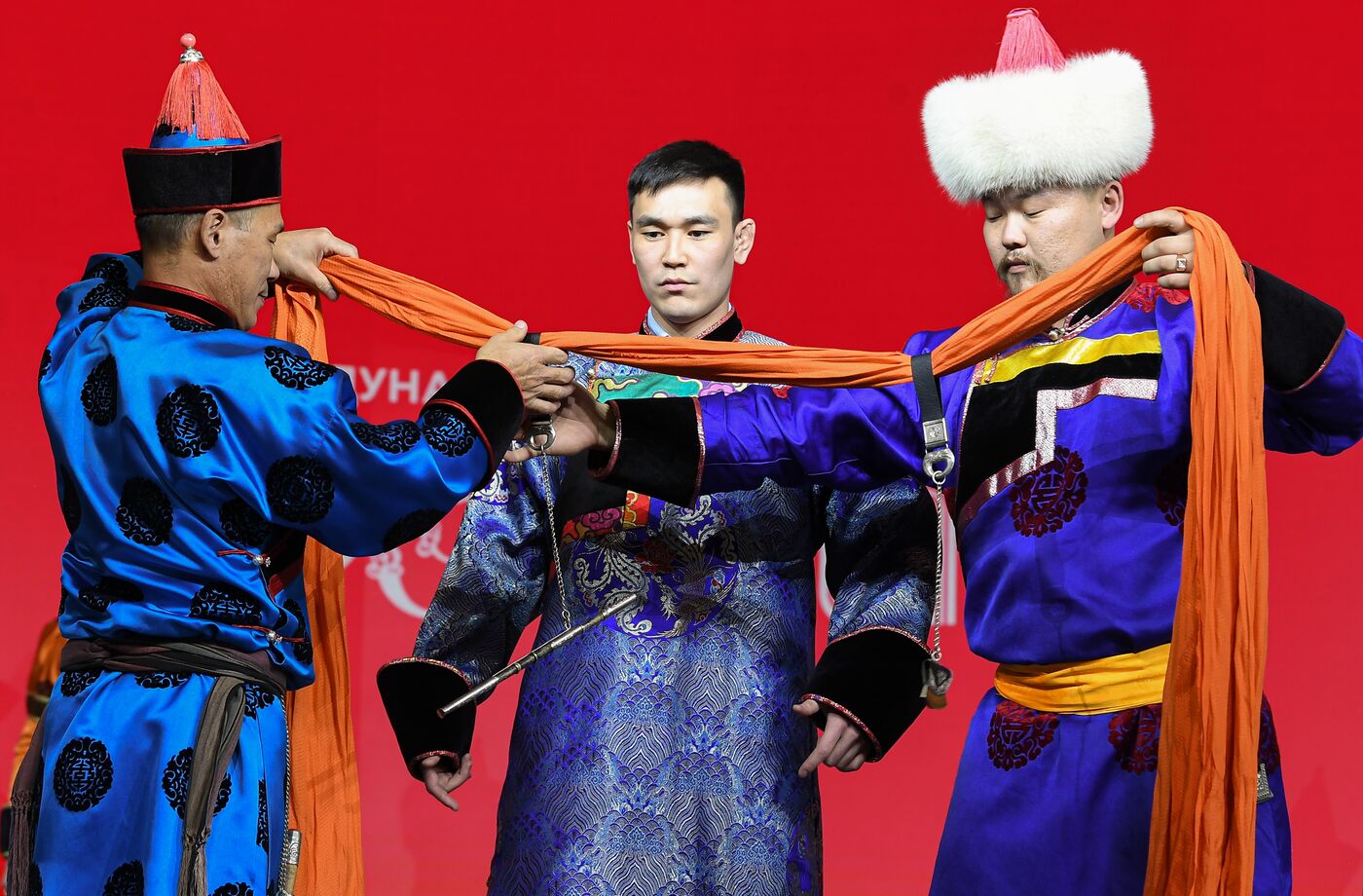 RUSSIA EXPO. Wedding ceremony in Buryat traditions