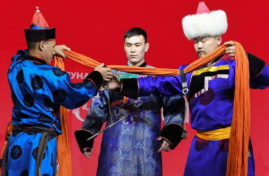RUSSIA EXPO. Wedding ceremony in Buryat traditions