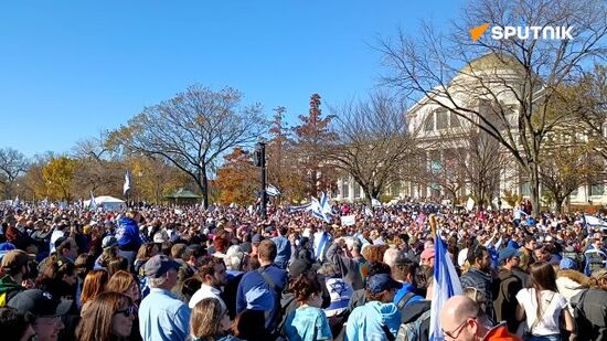 A pro-Israel rally at the National Mall in Washington