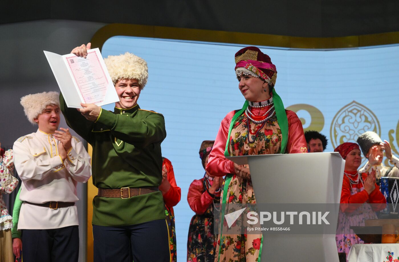 RUSSIA EXPO. Wedding ceremony in Trans-Baikal Territory traditions