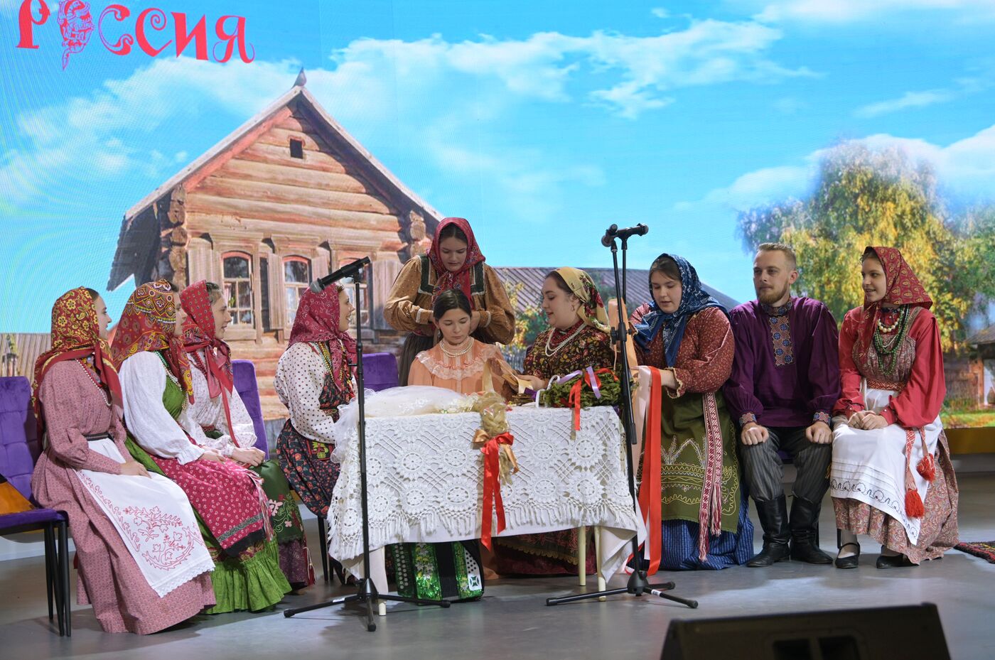 International RUSSIA EXPO forum and exhibition. Wedding in Tyukalinsk