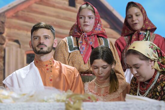 International RUSSIA EXPO forum and exhibition. Wedding in Tyukalinsk