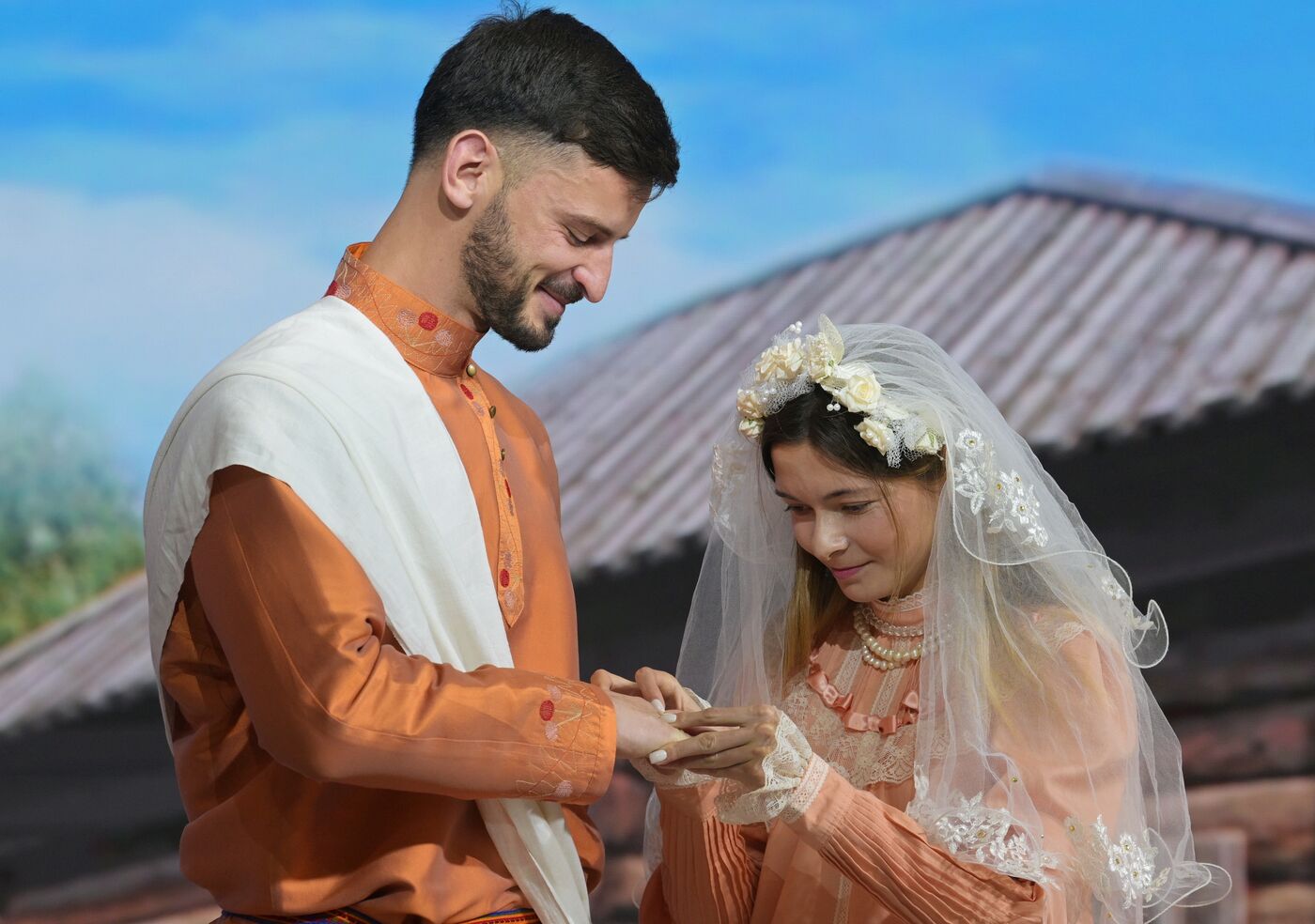 International RUSSIA EXPO forum and exhibition. Wedding in Tyukalinsk