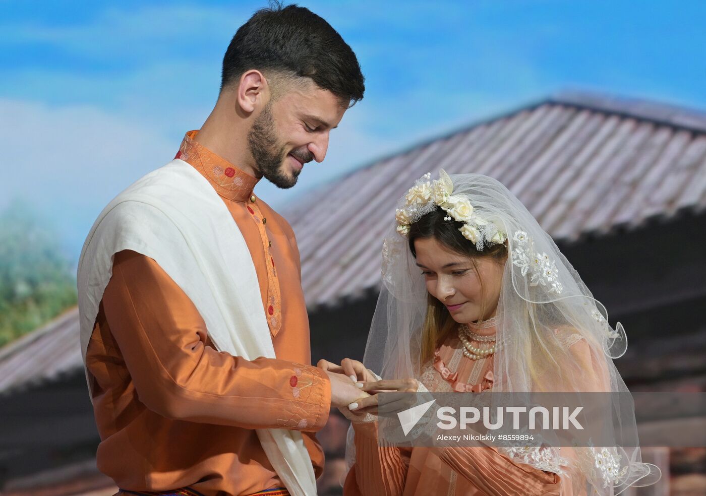 International RUSSIA EXPO forum and exhibition. Wedding in Tyukalinsk