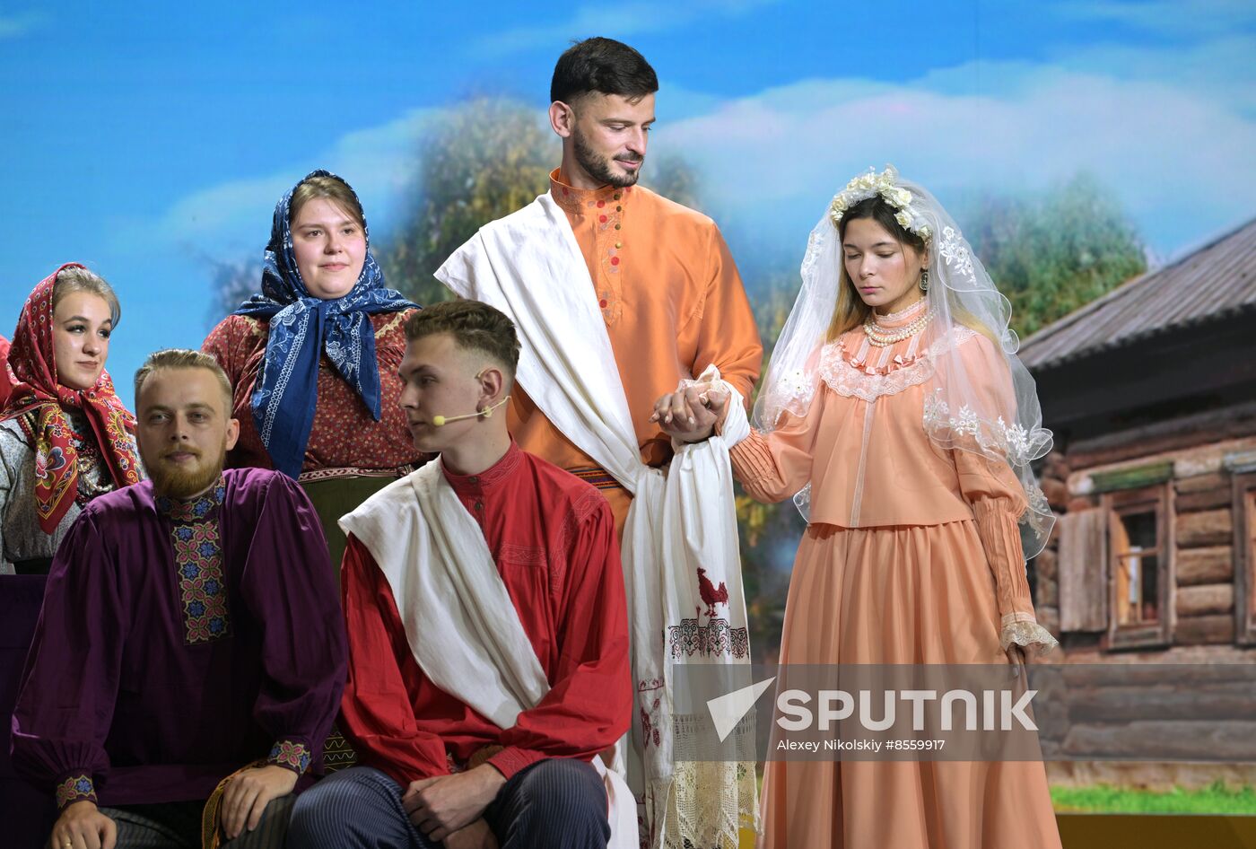 International RUSSIA EXPO forum and exhibition. Wedding in Tyukalinsk